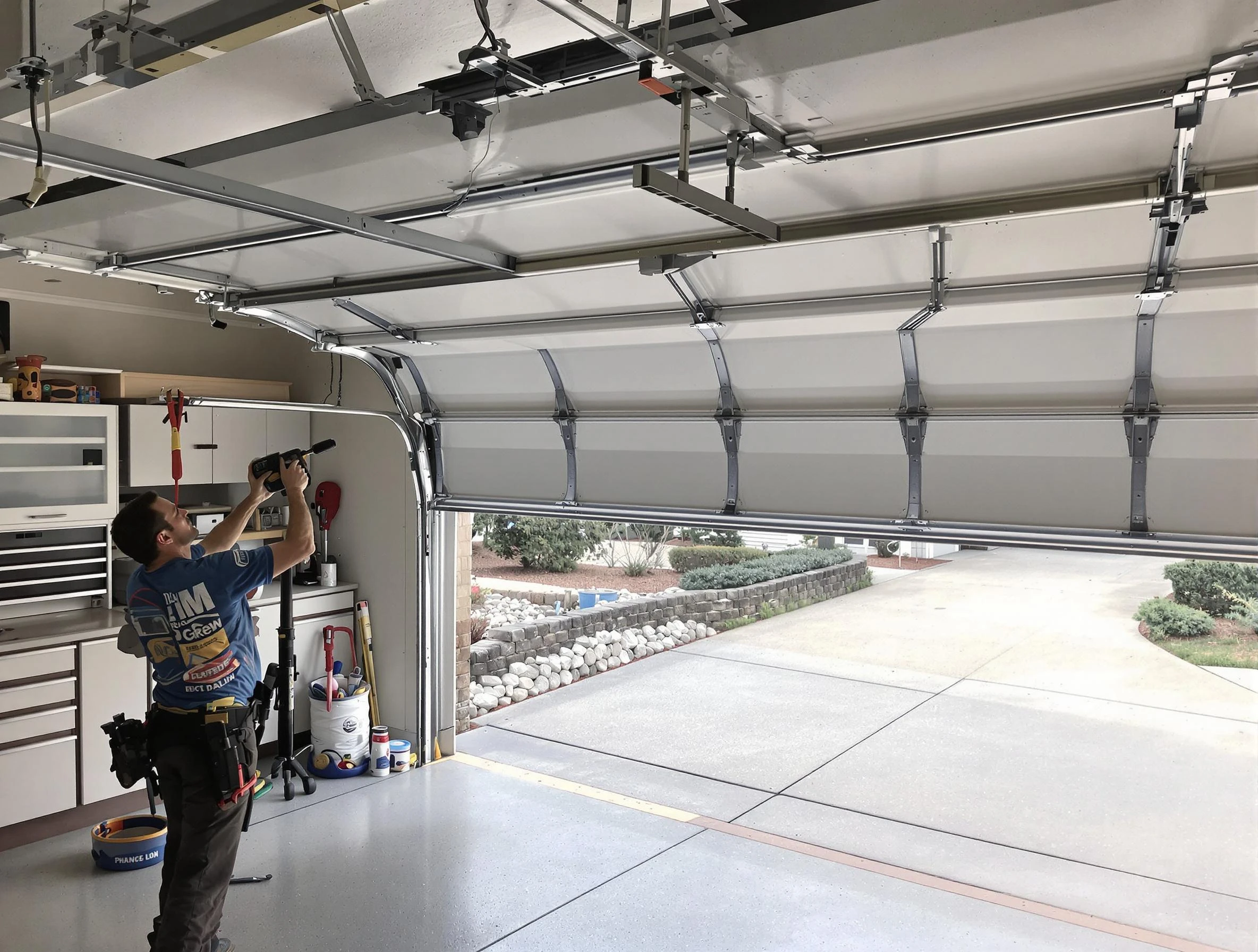Garage door track repair service by Washington Terrace Garage Door Repair in Washington Terrace